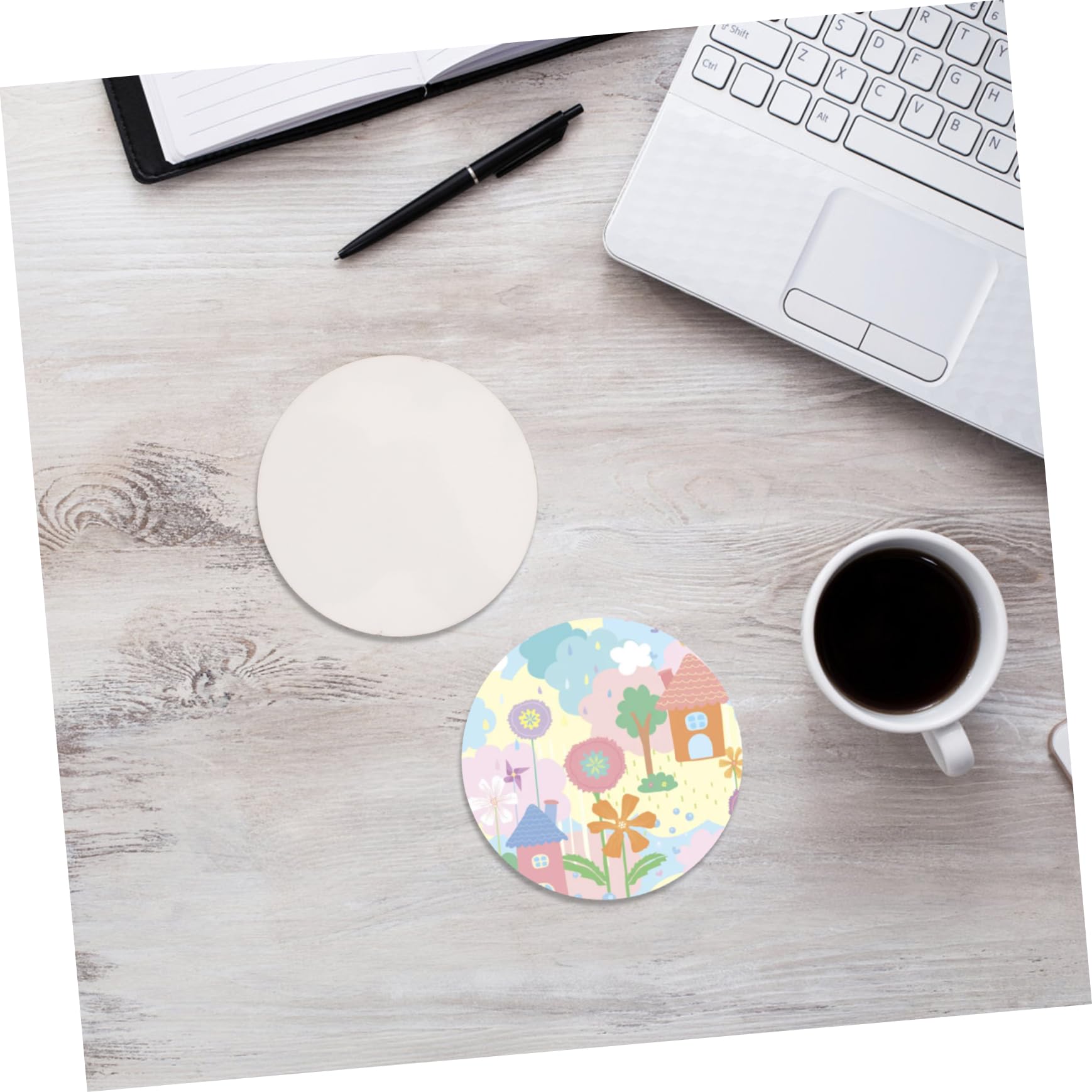 TOPBATHY 24piezas Posavasos Redondos De Sublimación Decoración De Bebidas Regalos Personalizados