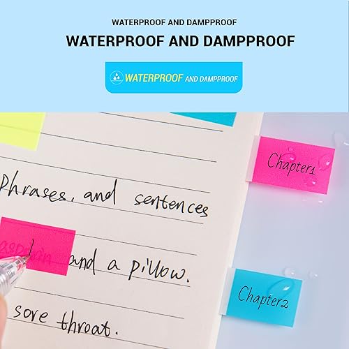 Miniatura 4 de Golcellia 1600 piezas, notas adhesivas transparentes, marcadores de página, pestañas de libro, pestañas de notas adhesivas, pestañas adhesivas,