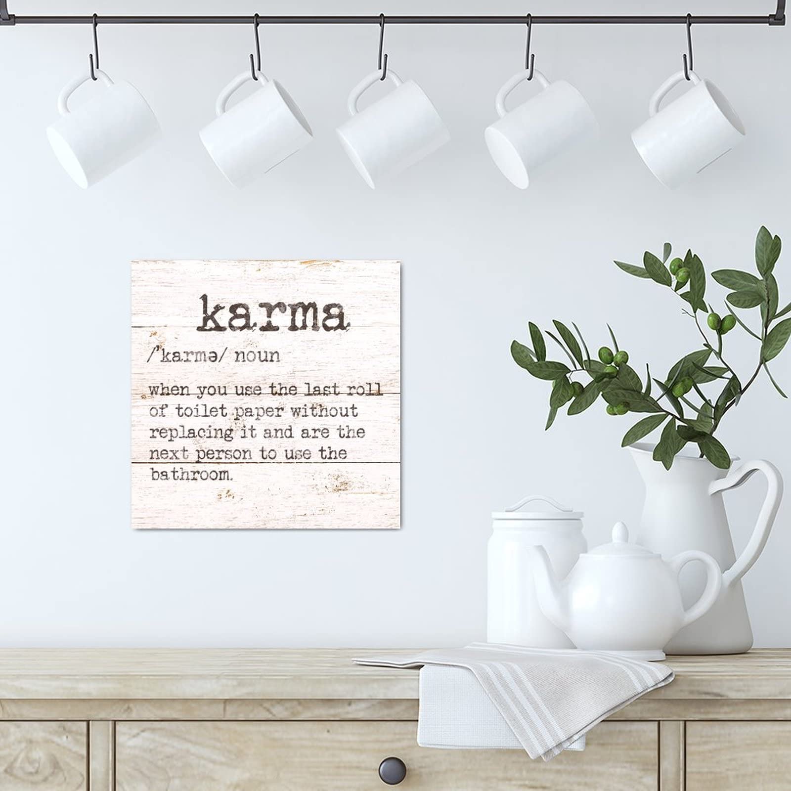 Inspirierendes Holzschild Mit Rahmen – Rustikale Wanddekoration Mit Motivierenden Zitaten, 40 X 15 Cm