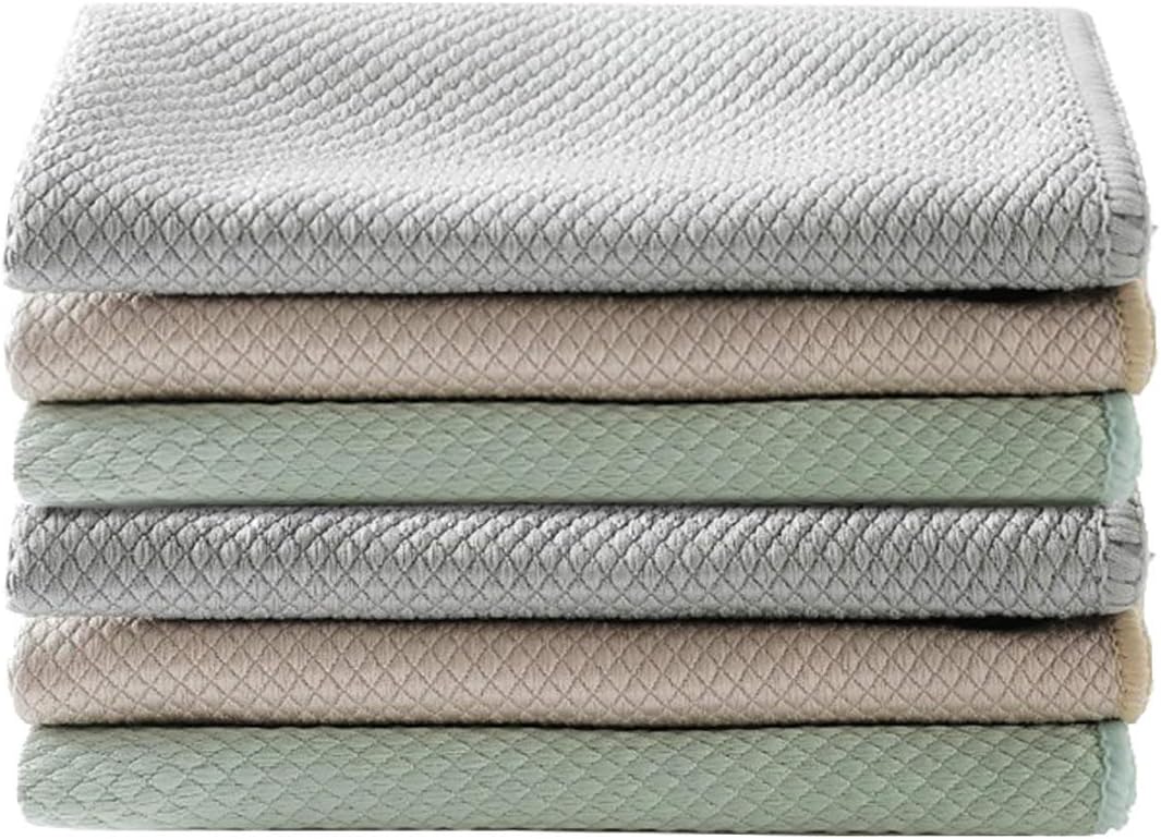 MICHETT Microfiber Cleaning Cloths,All-Purpose Cleaning Towels,Large 30cm x 30cm Super Absorbent & Lint Free Microfibre Cloth for Home And Office Use Polishing Cleaning Cloths(6 Pack)