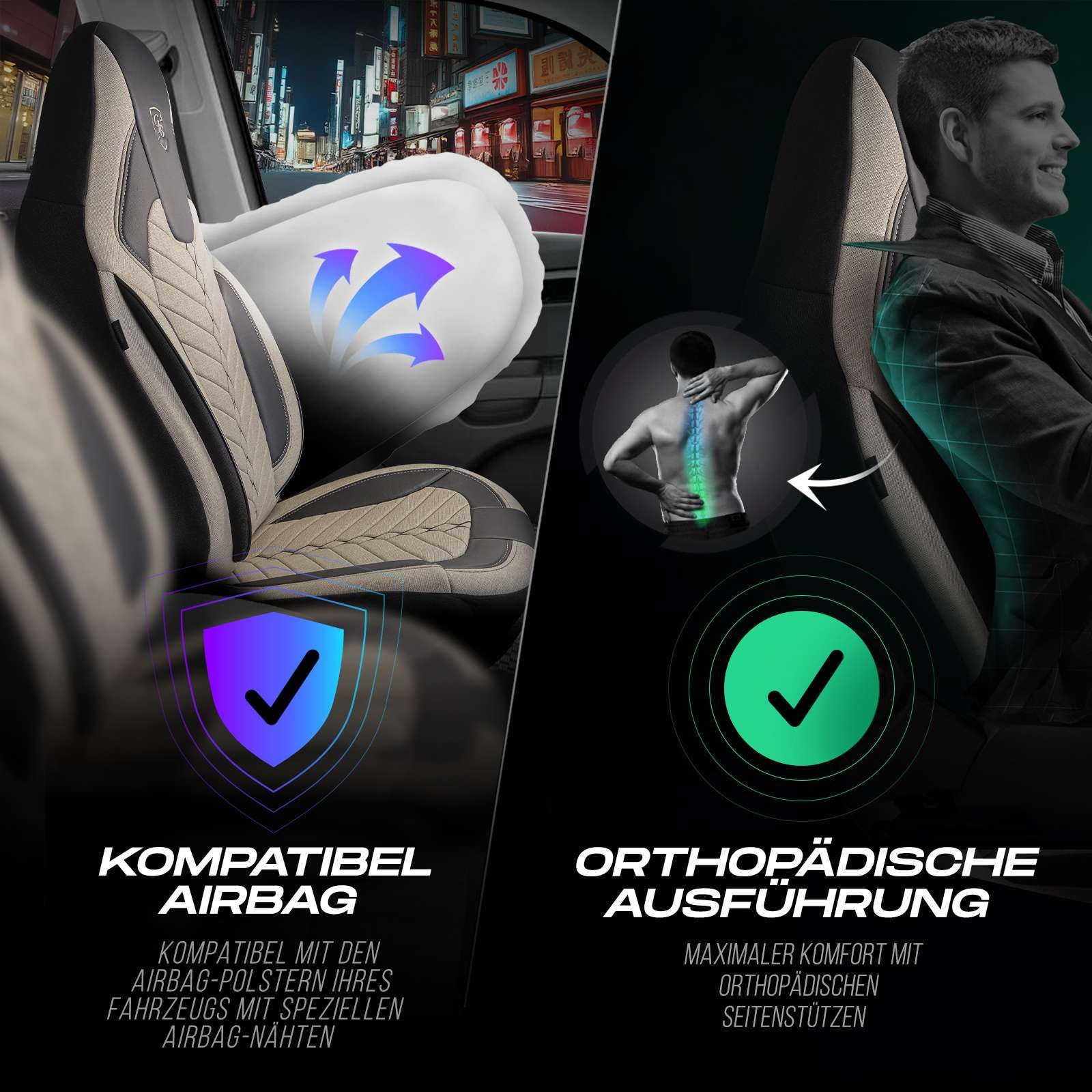 Coprisedili universali per auto e SUV – Coprisedili anteriori di