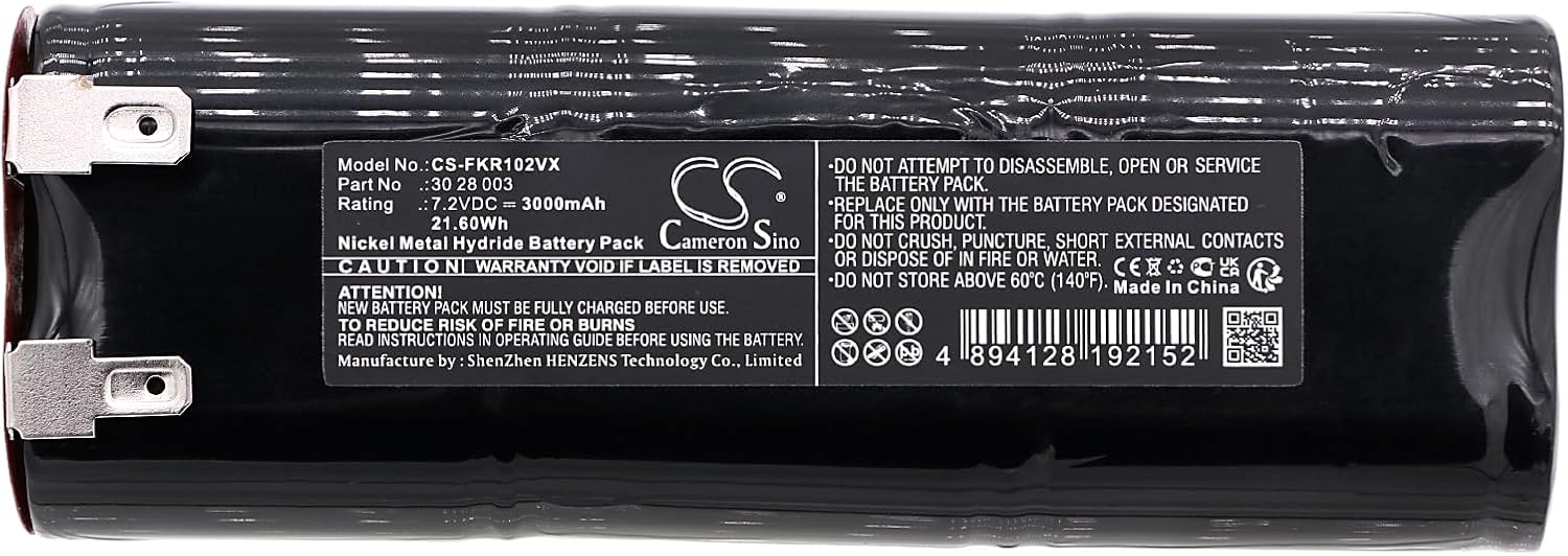 Cameron Sino Battery for Fakir IC 1022, IC1022 PN:Fakir 30 27 003, 30 28 003 3000mAh / 21.60Wh