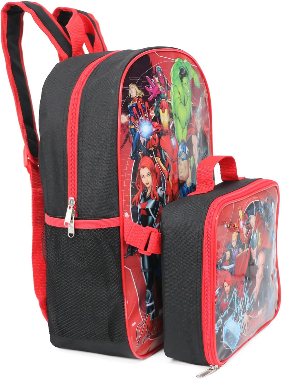 Ruz Marvel Avengers Backpack With Detachable Lunch Box (Red Multi)