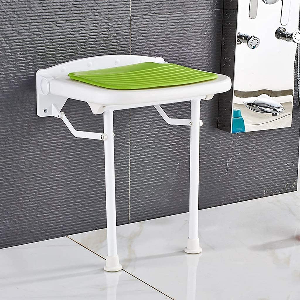 Asiento de Ducha abatible montado en la Pared Asiento De Ducha Plegable De Altura Ajustable Montado En La Pared Con Asiento Acolchado, for Ancianos, Discapacitados, Lesionados, El Asiento Plegable Aho
