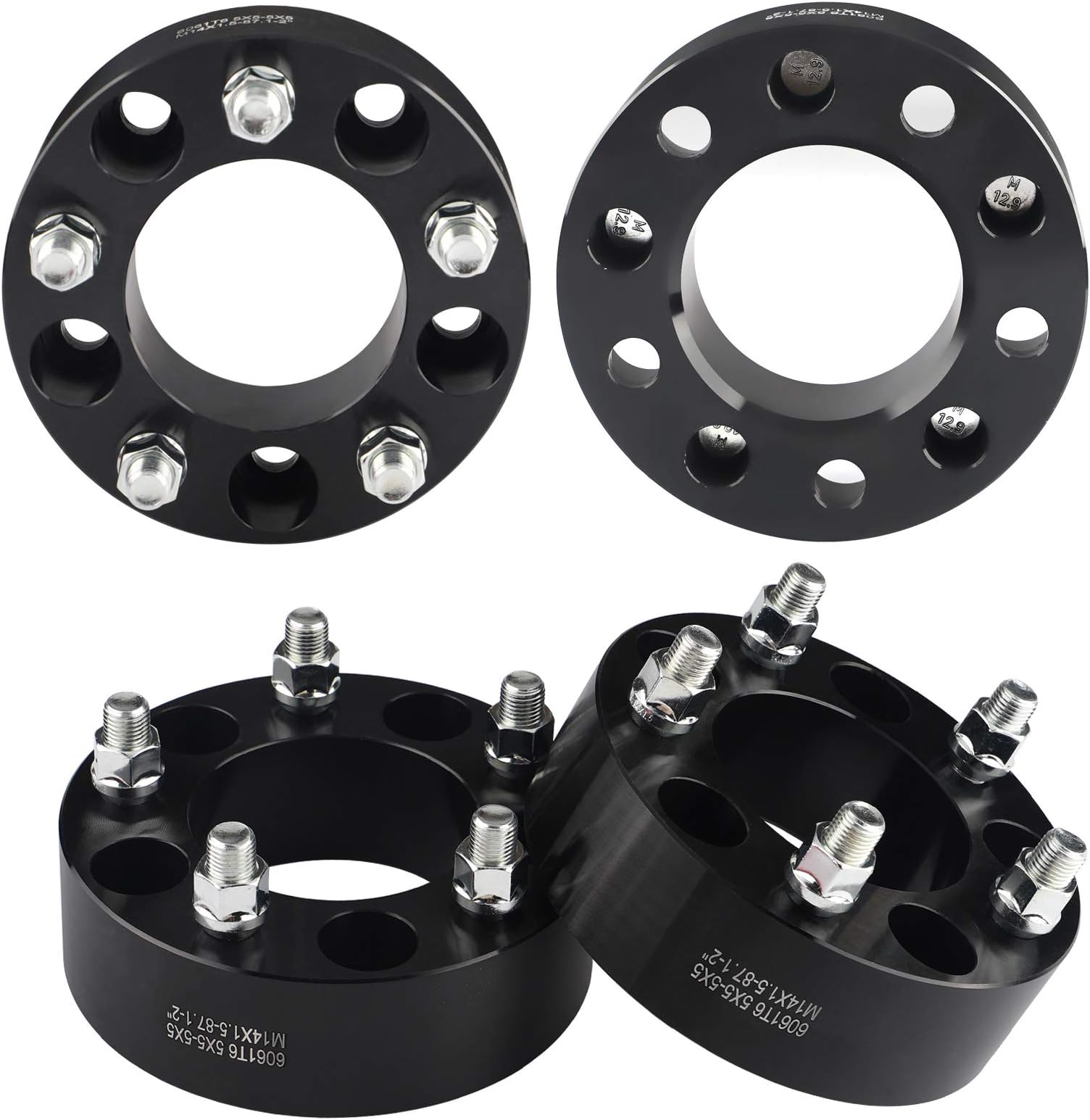 5x5 Wheel spacers for Wrangler JL Grand Cherokee Gladiator Durango, 2 inch 5x127 Wheel spacers 87.1mm Hub bore with 14x1.5 Thread Pitch, for GMC C1500 Suburban Yukon Tahoe.