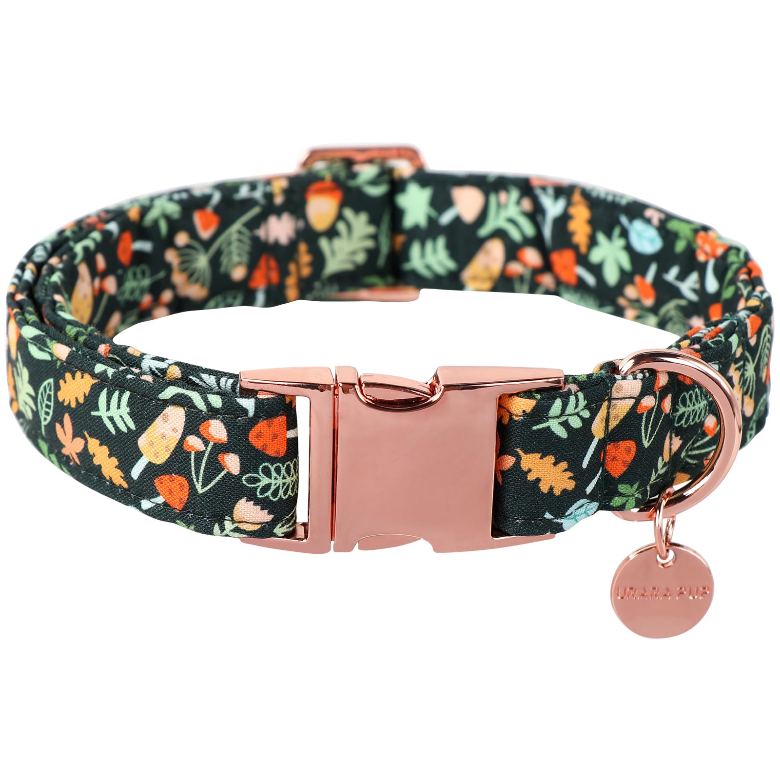 Daisy Fall Cotton Dog Collar with Metal Buckle Gift Autumn Collar for Small Medium Large Girls or Boys Dogs Cute Durable Comfortable Pet Collars