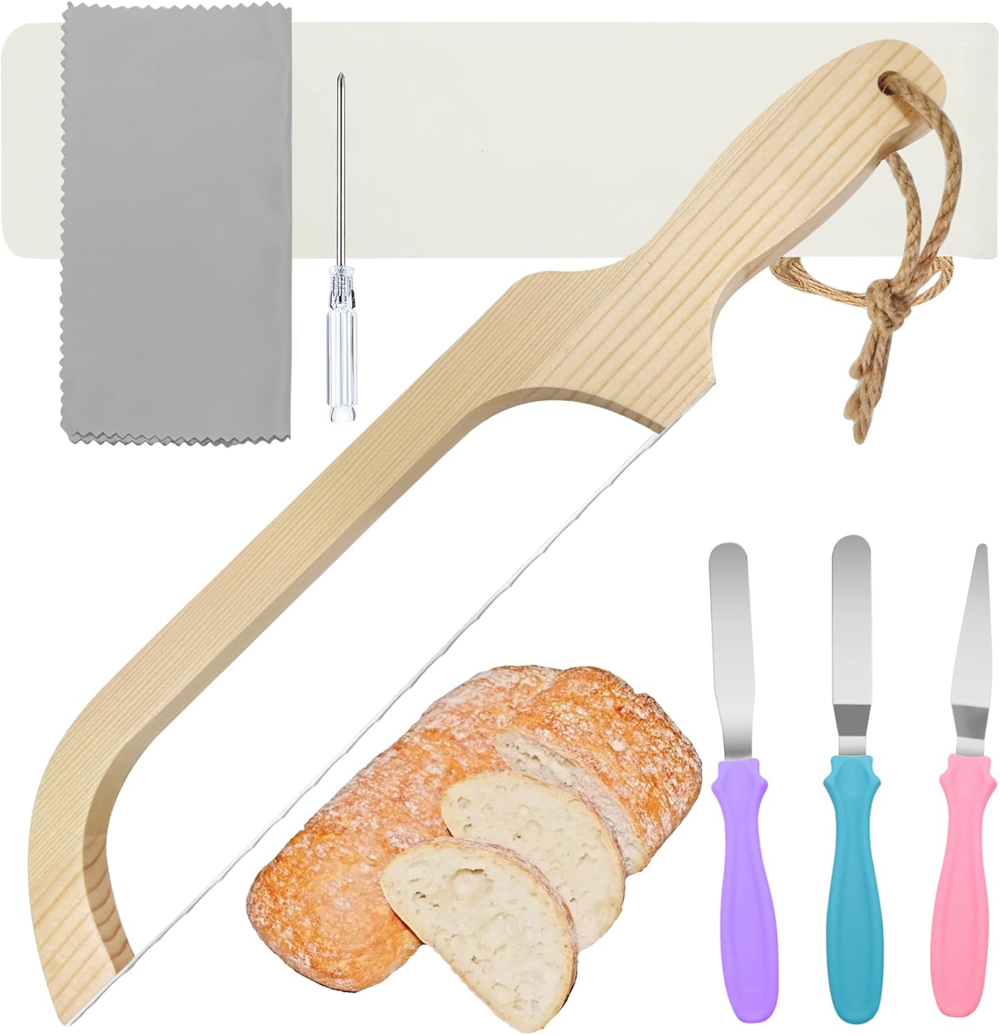 RIJIAKESEN Bread Knife,Bread Slicer, Sourdough Bread Slicer
