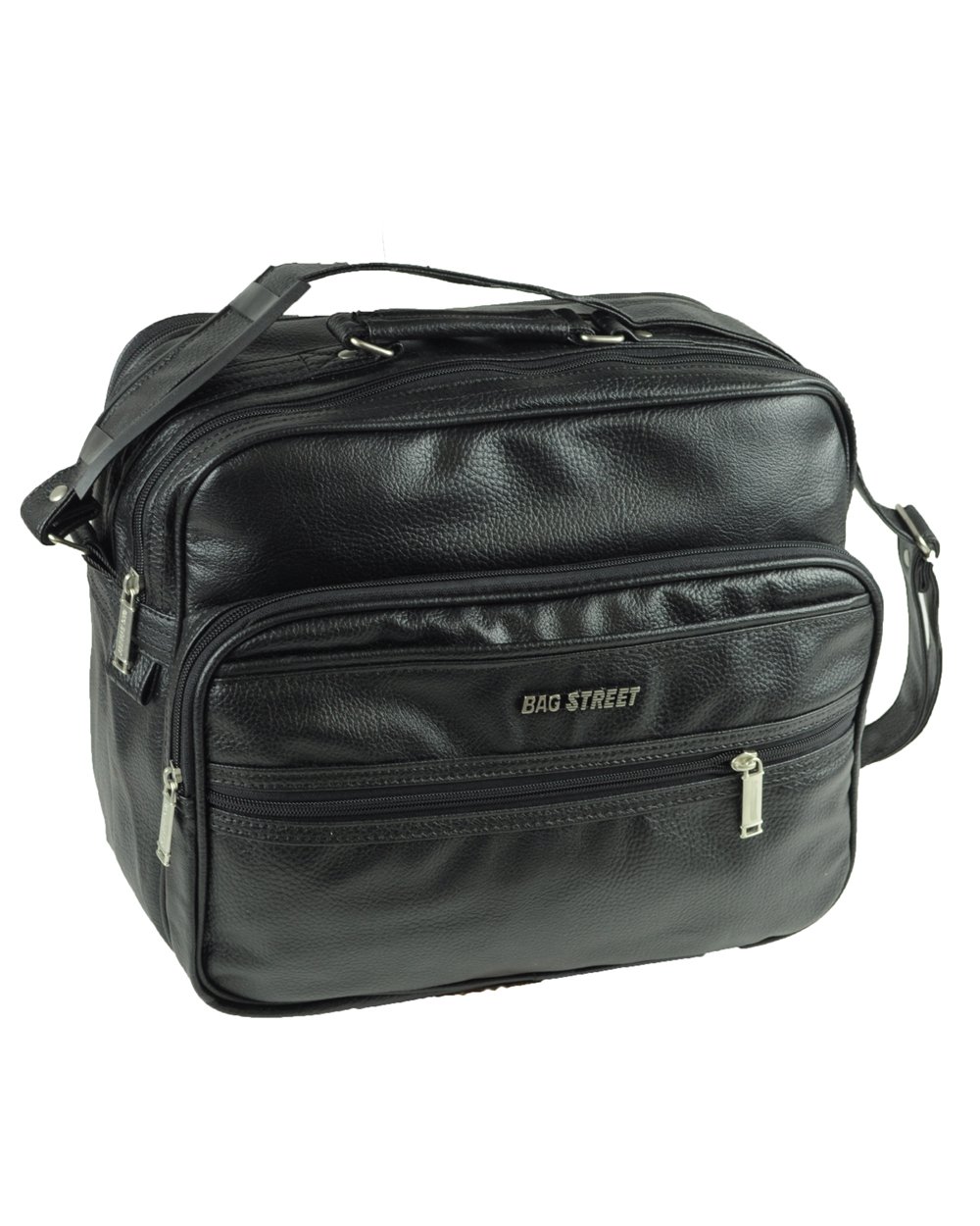 Stabile Arbeitstasche Flugumhänger Flugbegleiter Umhängetasche Messenger Bag schwarz Querformat