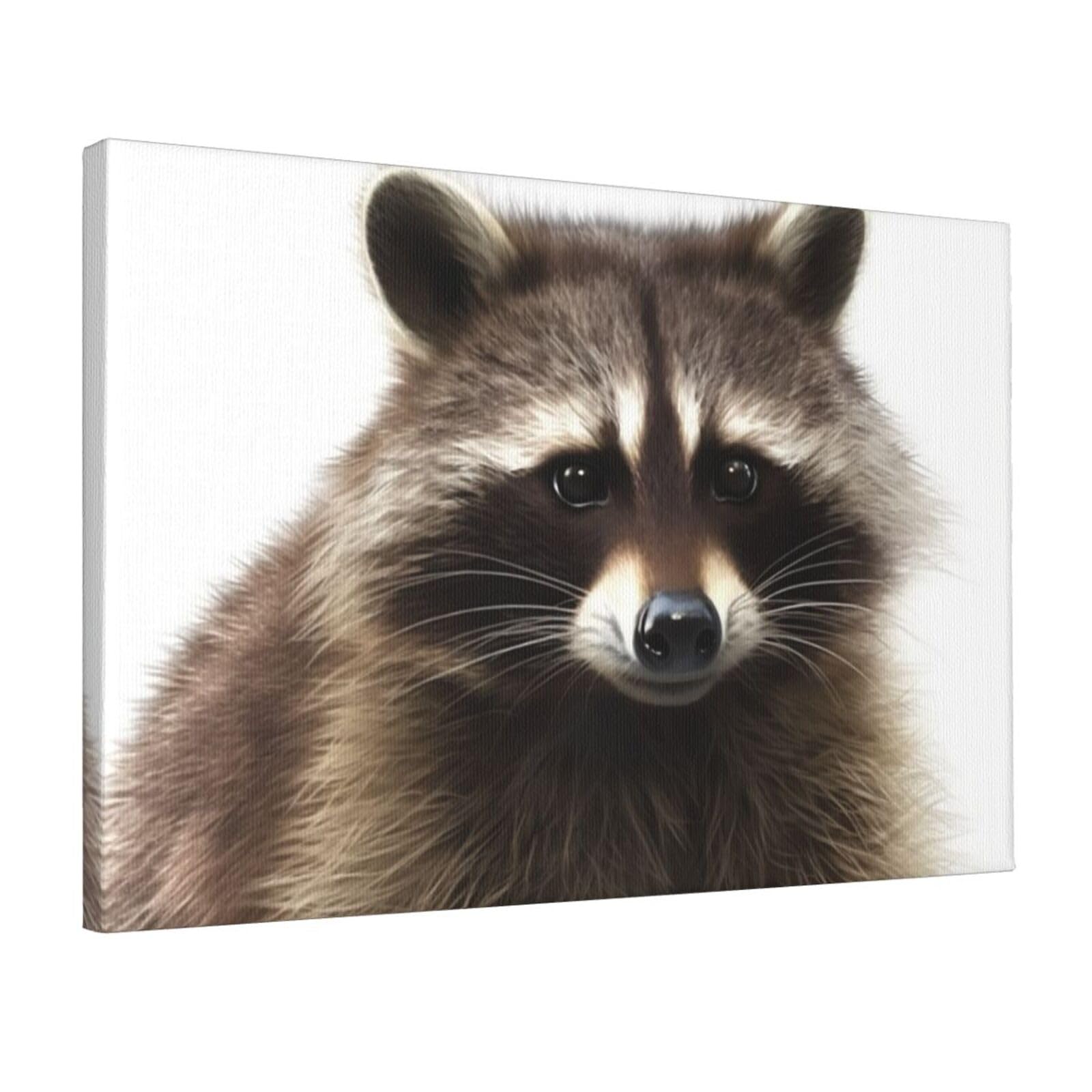 Canvas Wall Art for Living Room Wall Decor 12"x18" Modern Artwork Painting Pictures Hanging Canvas Prints Hairy raccoon Aesthetic Wall Art for Bedroom Bathroom Office Wallart Decor