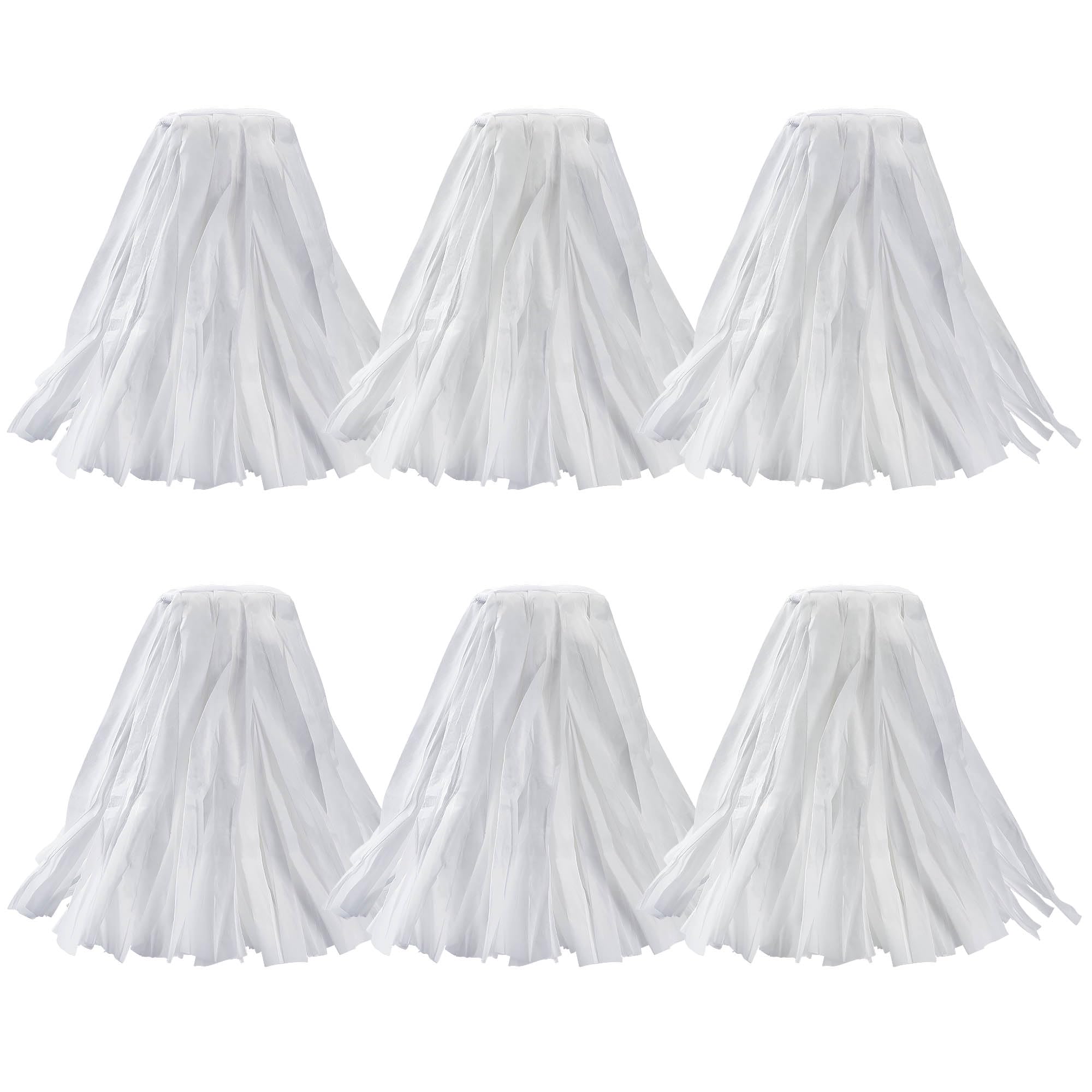 Matthew Cleaning Looped-Open Disposable Industrial Wet Mop Head 1.25'' Universal Headband Non-Woven Commercial Replacement for Indoor &amp; Outdoor Use, Floor Cleaning String Mop Refill 6 Pack