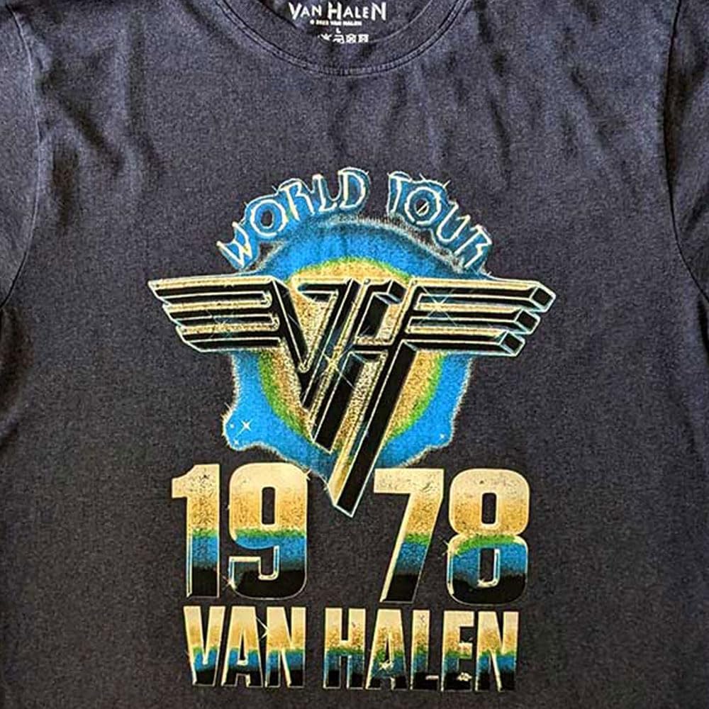 Men's Van Halen World Tour '78 2 T-Shirt Black image 2