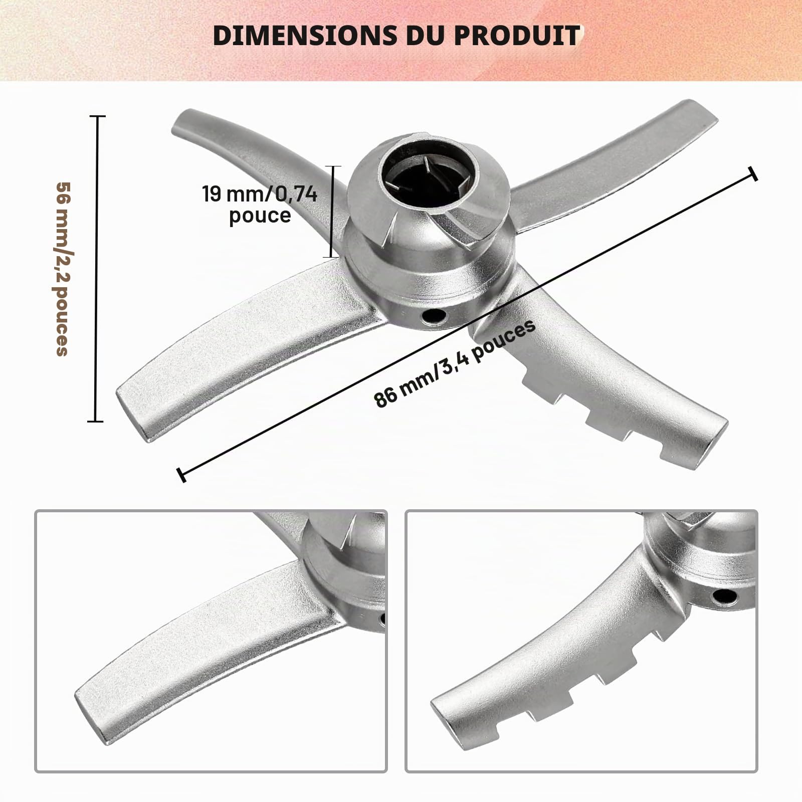 Lames de rechange pour machine à glace Ninja Creami, lames de rechange en acier inoxydable, lames de rechange pour ninja NC301 NC299 CN301CO NC299AM