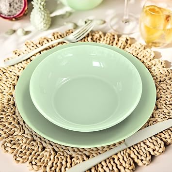 Luminarc Apy Paradise Green Opal Tableware Microwave Safe Refrigerator Stackable