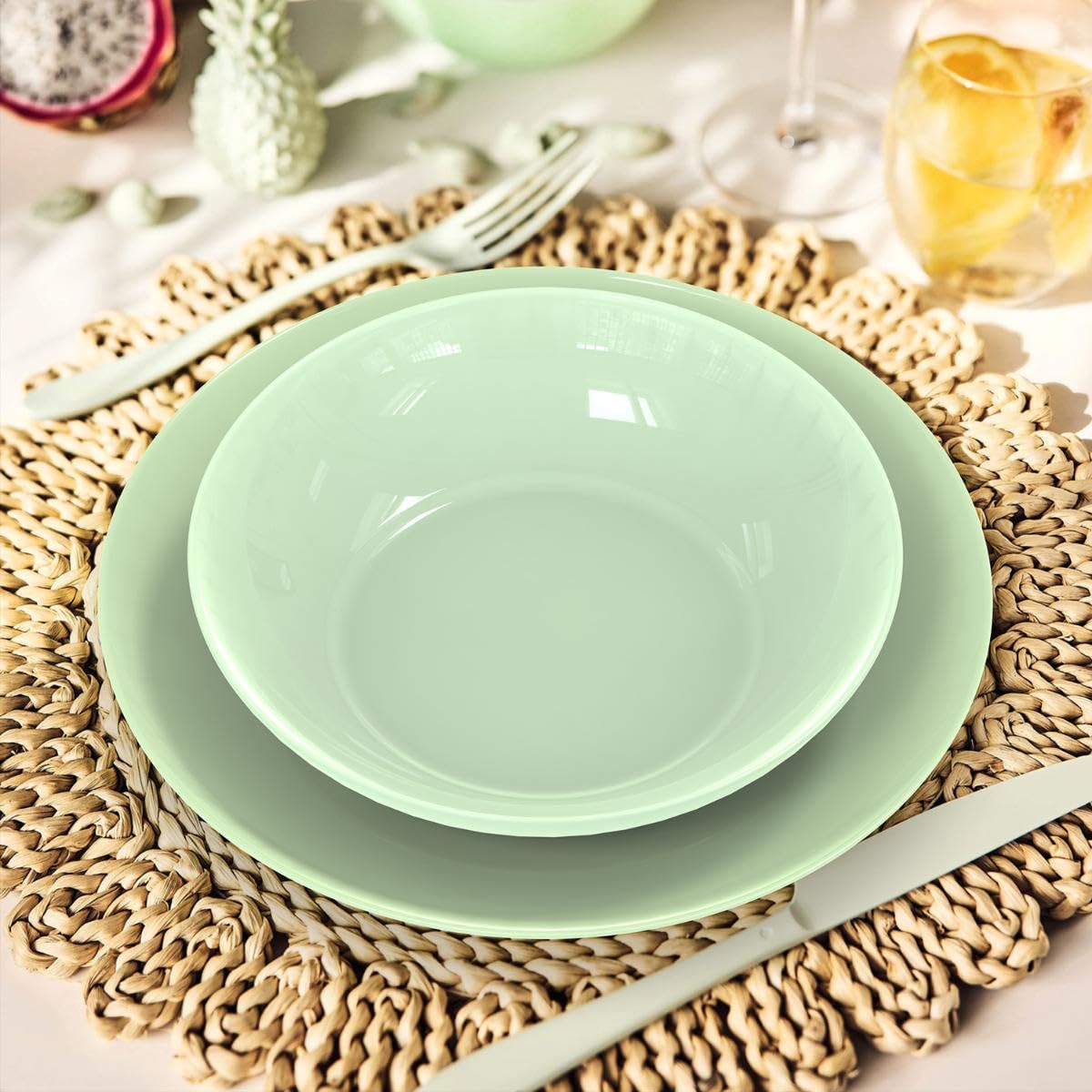 Amazon.com | Luminarc Apy Paradise Green Opal Tableware Microwave
