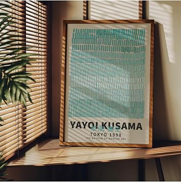 Difference Introduction Yayoi Kusama Frameless Poster, Modern Decorative Frameless Poster, Table, YayoiKusama-3, 40 x 50