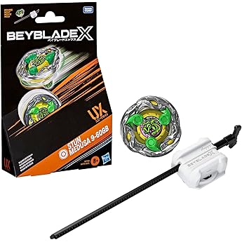 Hasbro Beyblade X Stun Medusa 9-60GB UX Starter Pack Set with Takara Tomy Spinning Top (Endurance Type) and Starter, Battle S