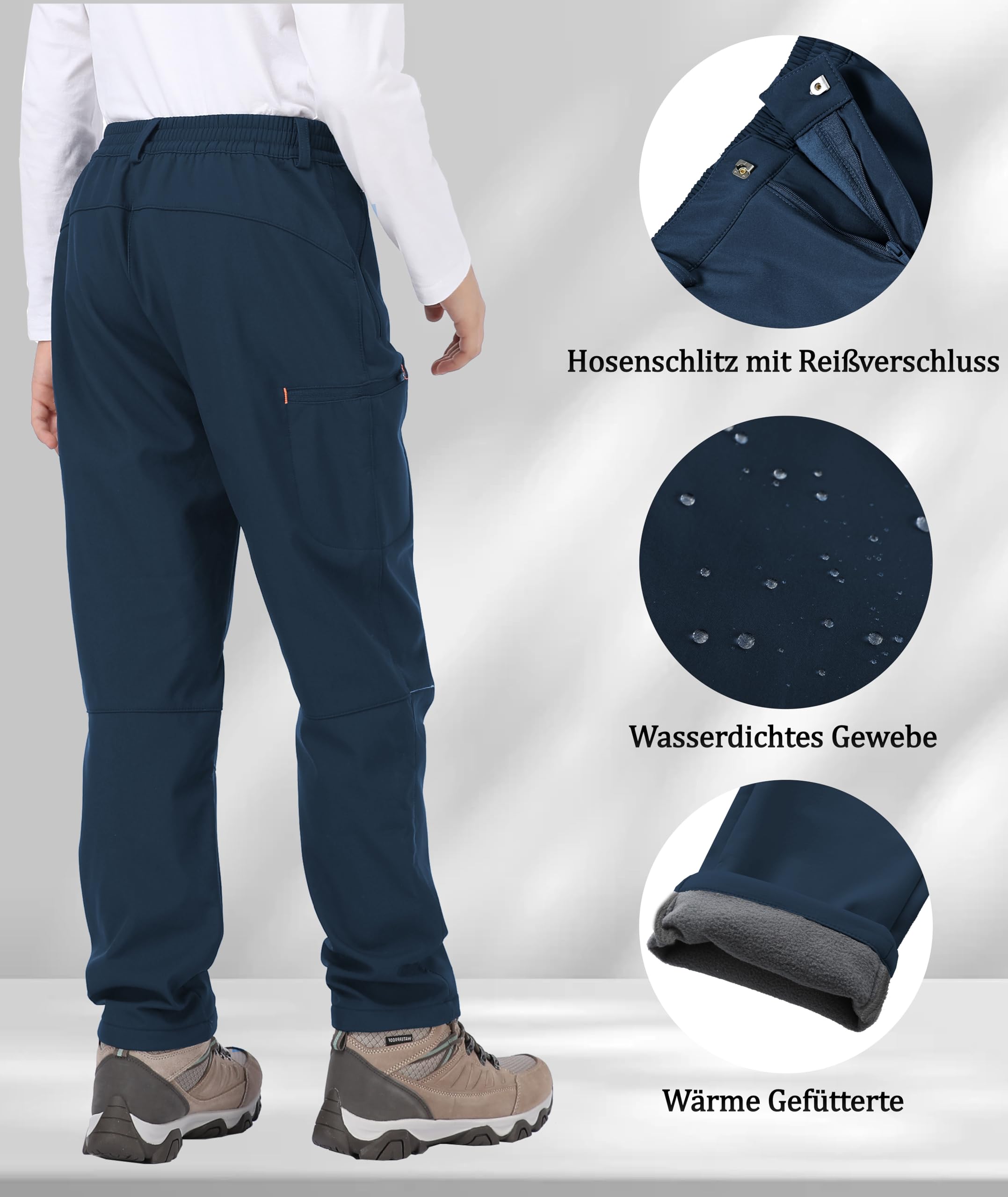 Zoofly Pantalon Esqui Niño Invierno Pantalon Termico Impermeable Niño Pantalones Térmica Niña Pantalón Softshell