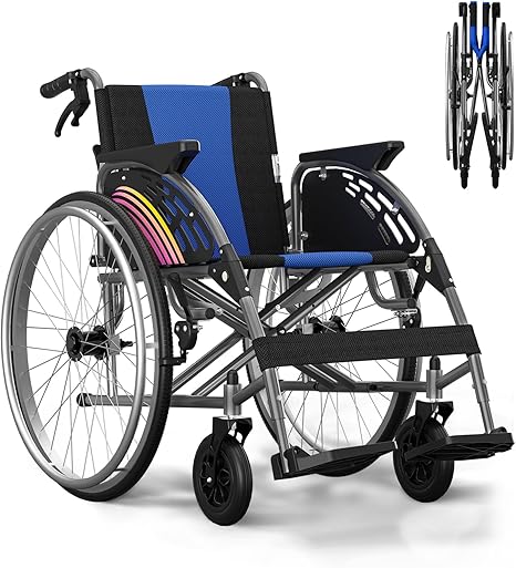 Silla de ruedas plegable ligera para adultos