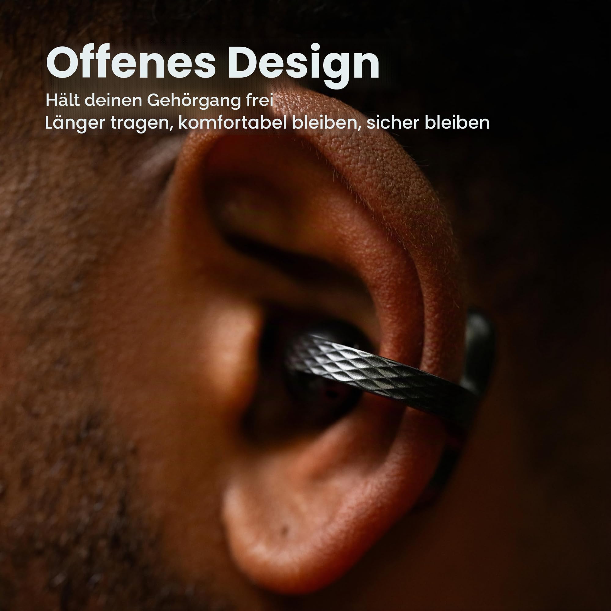 Amazfit Up Bluetooth Kopfhörer, Open Ear Wireless Earbuds mit Easy Touch, IPX4 Wasserabweisend & Schweißfest, AI-Rauschunterdrückung, Ohrhörer für Sport, Laufen, Kompatibel mit Android & iPhone