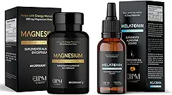 Magnesio Dimalato 300mg Puro + Melatonina em Gotas Sublingual ELLYM NUTRITION Metabolismo Energético Rápida Absorção