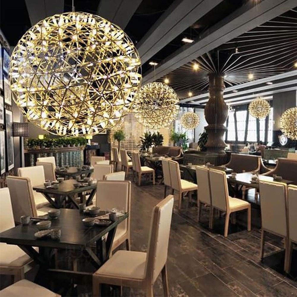 Żyrandol sufitowy, europejska pusta geometria, kreatywny żyrandol ze stali nierdzewnej, lampa wisząca, latarnia, postmodernistyczna, niesamowita restauracja, kuchnia, bar, dekoracj