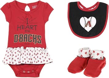 Outerstuff MLB Newborn Girls Play with Heart 2pack Creeper Set