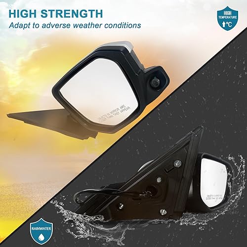 Miniatura 7 de Espejo de puerta lateral derecha del pasajero compatible con Honda Civic Sedancoupehatchback LxExSport 2016-2021 con calefacción eléctrica y cámara