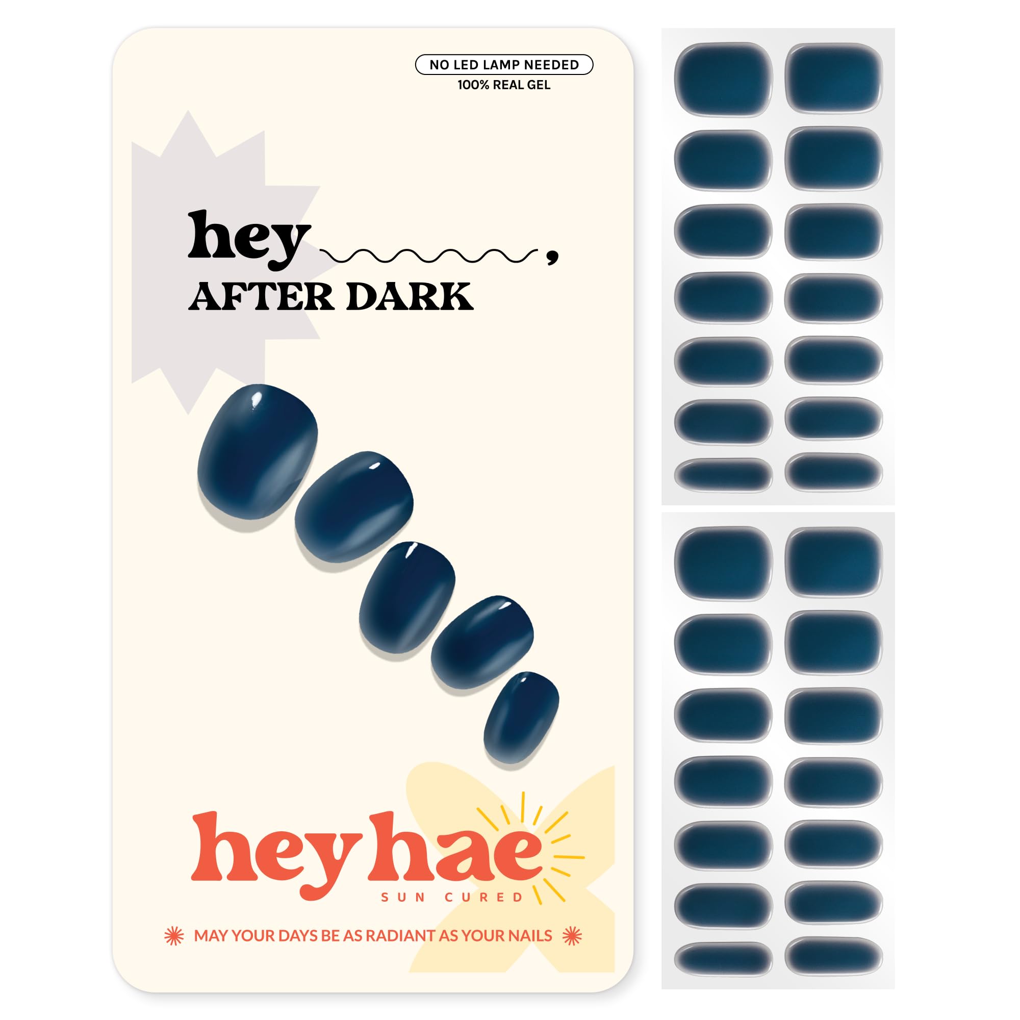 Heyhae Semi Cured Gel Nail Strips - Hey, After Dark