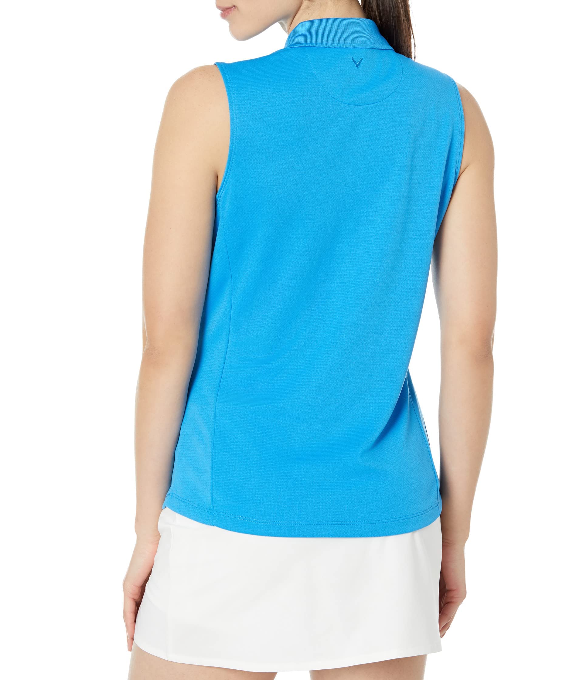 Callaway Polo da Golf Senza Maniche in Maglia Solida Donna