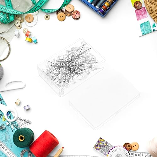 Miniatura 5 de EXCEART 100 alfileres de diamantes de imitación para ramo de diamantes de imitación, alfileres de cabeza recta de cristal, pasadores de ramillete,