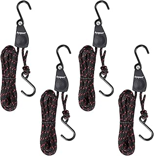Ayaport Kayak Rope Tie Down Ratchet Straps Bow and Stern Ratcheting Tie Downs Rope Hanger Kayak and Canoe Accessories