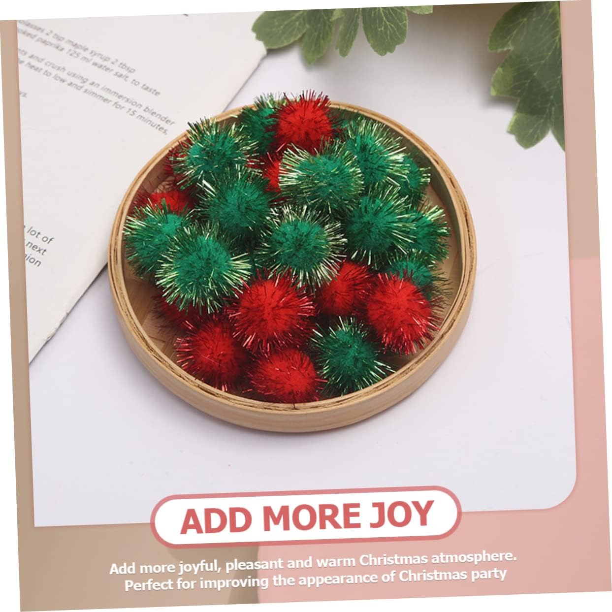 VILLFUL 1000pcs Christmas Glitter and Mixed Decorative for Craft Projects and Holiday Decor for Christmas Decorations and Festive Home Displays