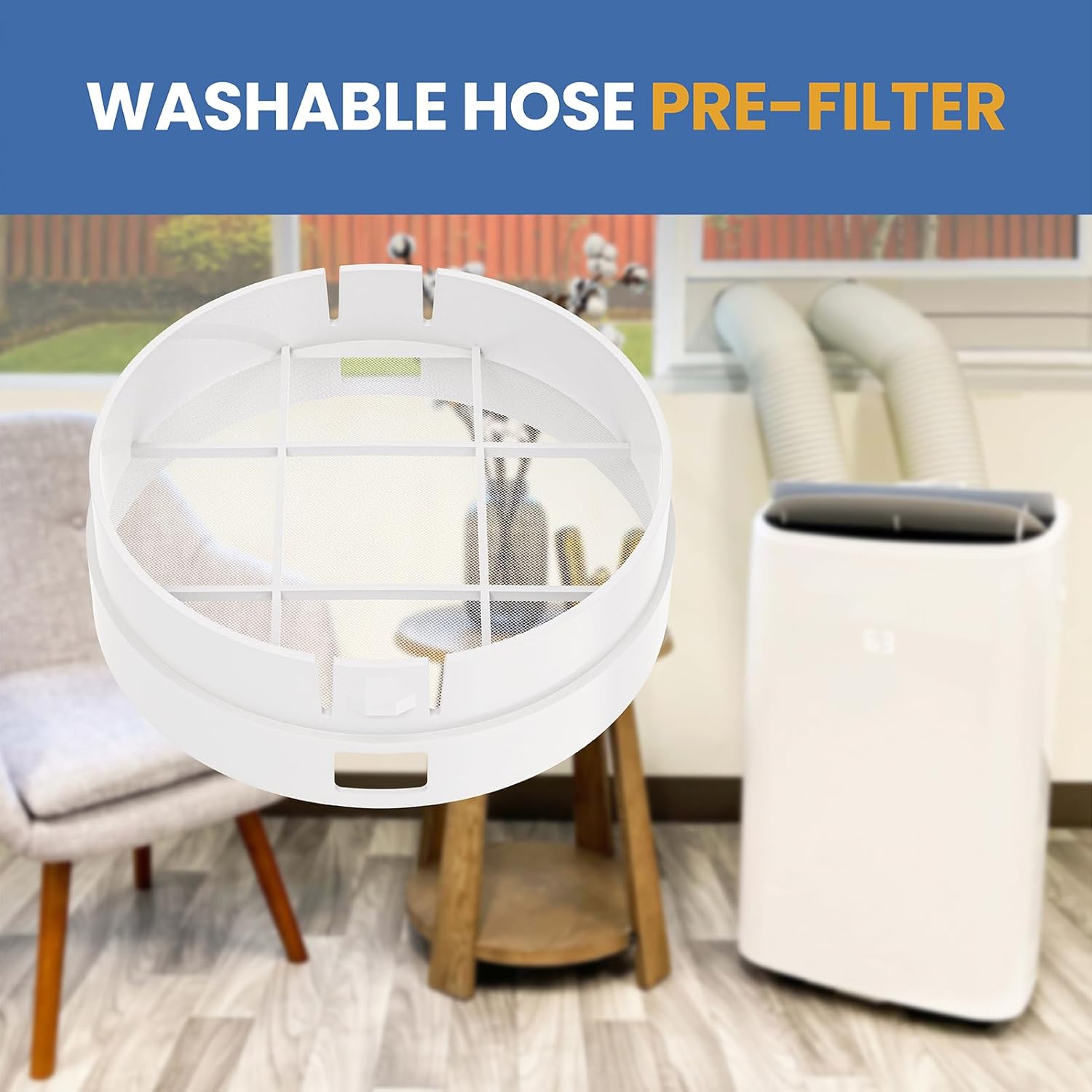 ARC-IHF ARC-14S Filter Replacement for Whynter Portable Air Conditioner,5" Diameter Intake Hose Pre-Filter Replace Models:ARC-110WD,ARC-122DS,ARC-122DHP,ARC-12SD,ARC-12SDH,ARC-131GD,ARC-14SH,ARC-141BG
