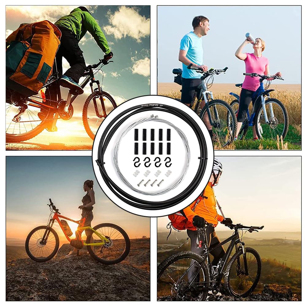 Cerioll Kit Cavo Deragliatore per Bicicletta, Kit di Cavi per Deragliatore per Bici E Alloggiamento, Kit di Cambio Cavo Universale per Bicicletta Set di Alloggiamento Cavo Deragliatore per Bici