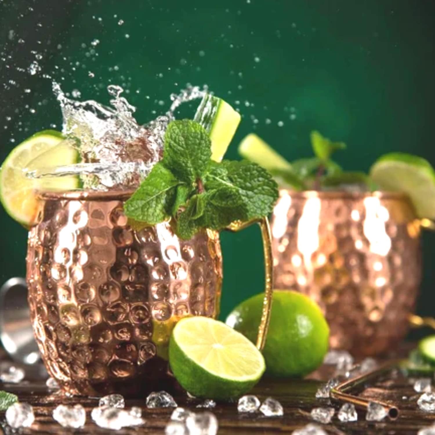 Handcrafted 100% Pure Copper Bar Cocktail/Wine Glasses/Shot Glasses Capacity - 2Ounce. (Hammered Mug, 50)