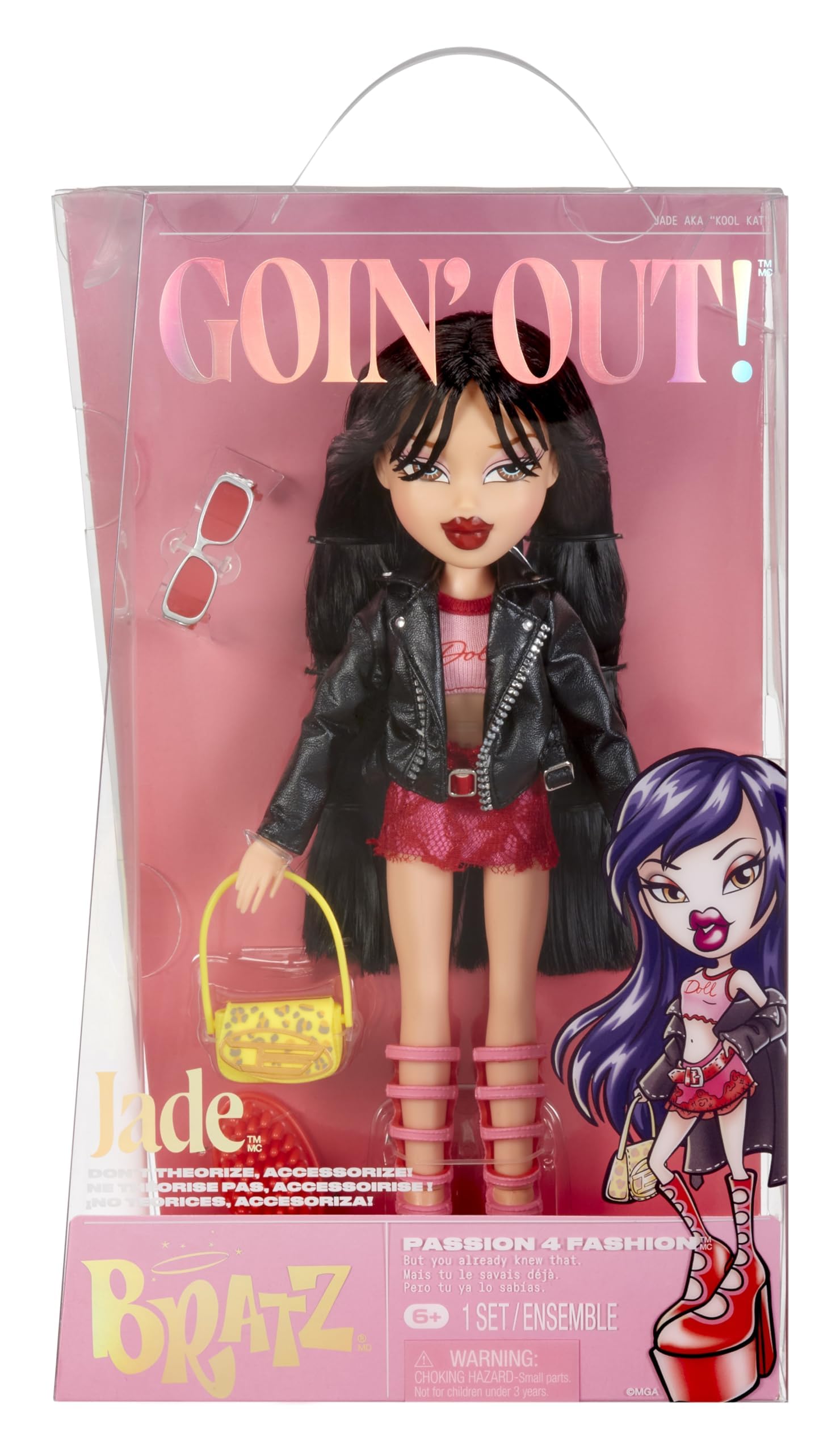 Goin' Out! Doll - Jade - 1 Collectible Fashion Doll with Accessories, Comes With an Outfit, a Purse, a Pair of Sunglasses, and a Brush - Kids Toy - Great for Ages 6 and Older