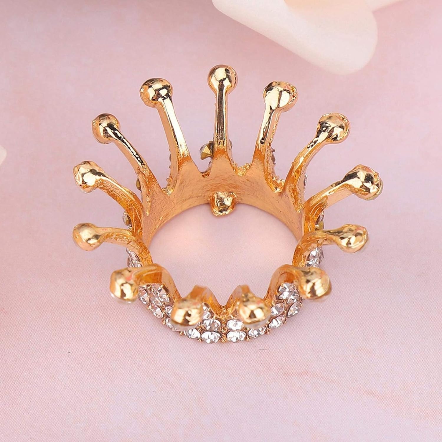 Nail Art Brush Holders, Crown Nail Art Painting Pen Brush Stand Rack Holder with Faux Pearl Decoration for Salon Home Nail Carving Drawing Pencils Brushes(#3)