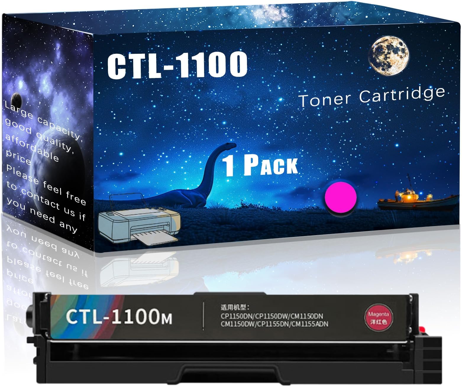 CTL-1100 Compatible Toner Cartridge Replacement for Pantum High Yield Compatible CP1100 CM1100 CP1100DN CP1100DW CM1100DN CM1100DN CM1100DW CM1100ADN Printer (1 Pack Magenta)