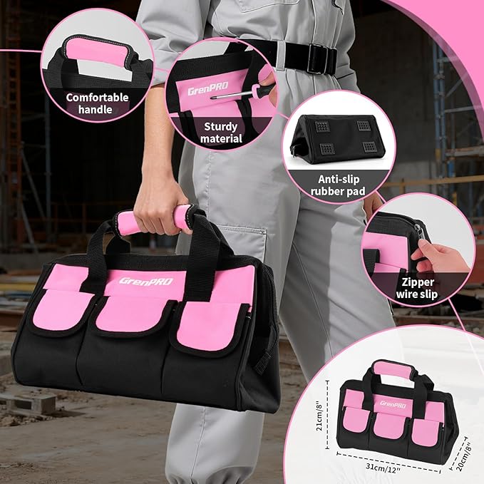 Kit de Herramientas GRENPRO Rosa, 297 Piezas con Pistola de Pegamento miniatura 4