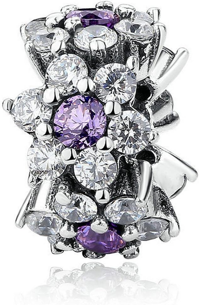 Forget Me Not Spacer Floral Charms in 925 sterling silver