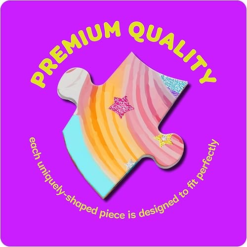 Miniatura 6 de Rompecabezas de unicornio gigante brillante de 45 piezas para niños de 3 a 6 años de edad, rompecabezas grandes para niños de 3, 4, 5, 6 años,