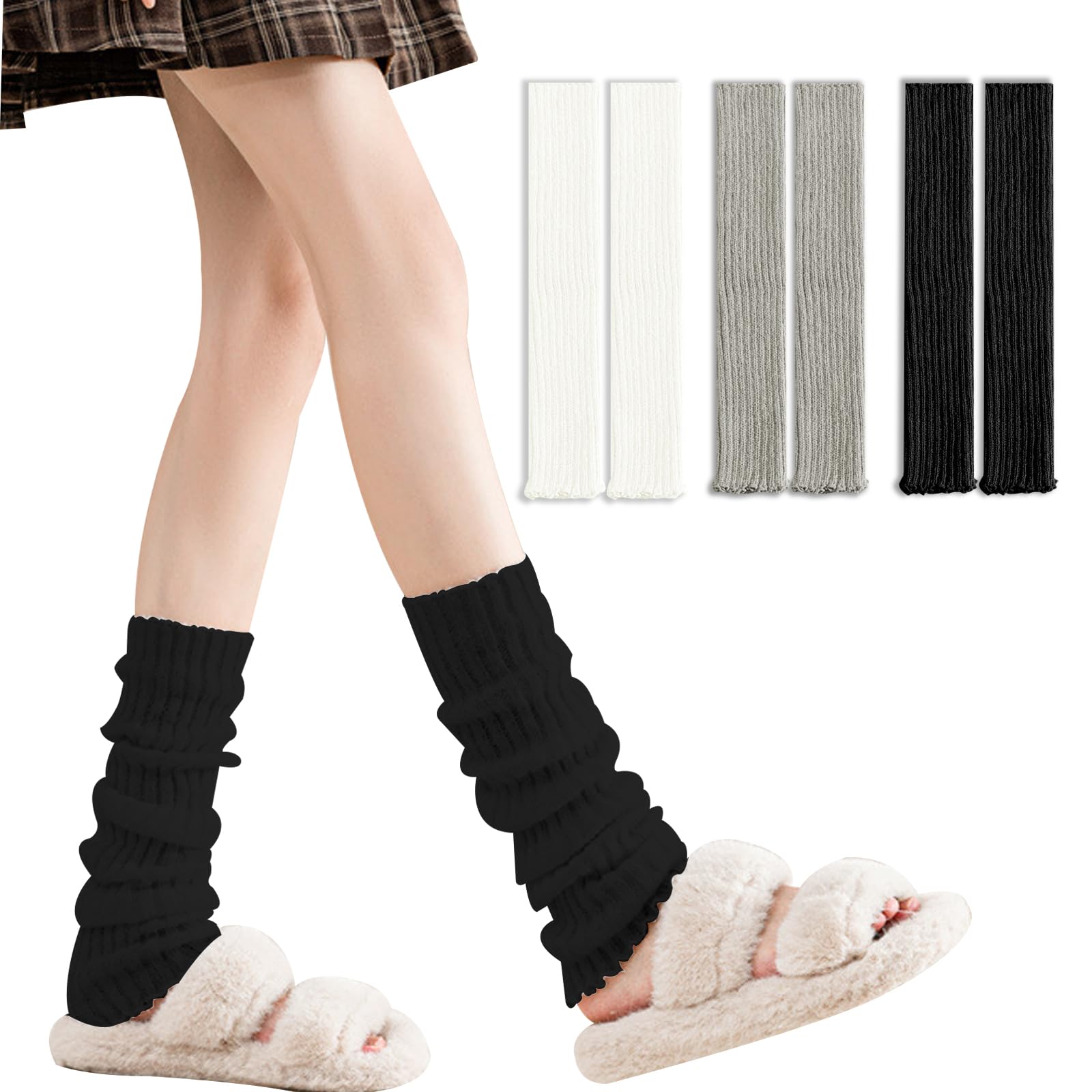 Rakiuty Jambiere En Tricot Femme,Guêtres De Jambe Leg Warmer,Jambières