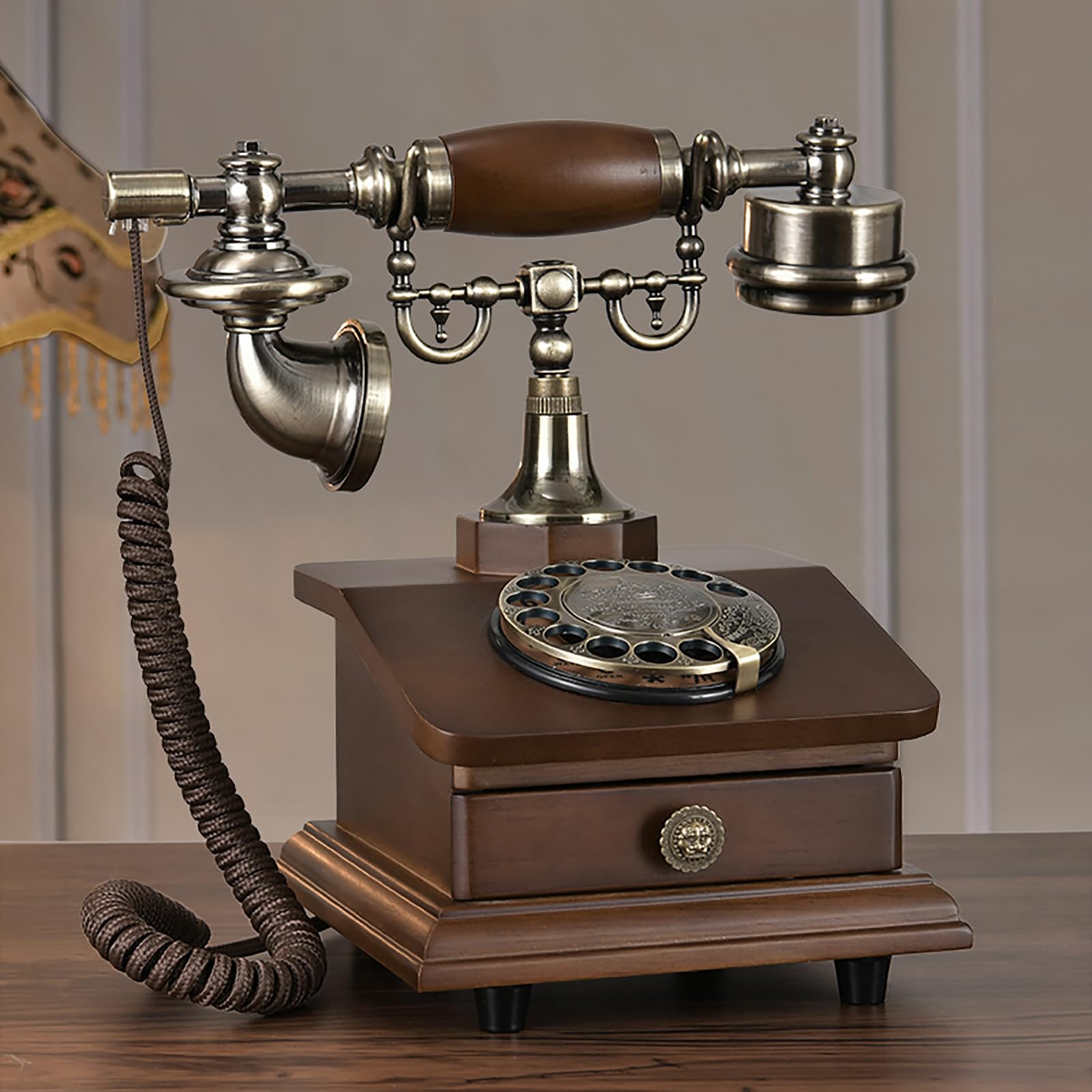 Zabytkowe Telefony Stacjonarne, Retro Telefon Z Tarczą Obrotową, Staromodny Telefon Stacjonarny Z Dzwonkiem Mechanicznym, Antyczny Telefon Biurkowy Do Szkoły, Domu I Biura, B, A