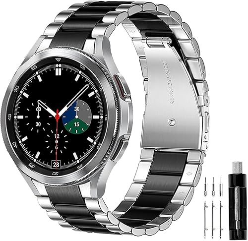 Vista 137 de GOLDTOLUCK No Gap Stainless Steel Band Compatible with Samsung Galaxy Watch 8 7 6 5 4 Classic FE Pro Ultra 40mm 44mm 46mm 43mm 47mm 45mm 42mm