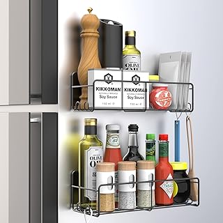 Sponsored Ad - Magnetic Spice Rack for Refrigerator,Floating Shelves for Wall,Magnetic Shelf Space Saver and Easy to Insta...