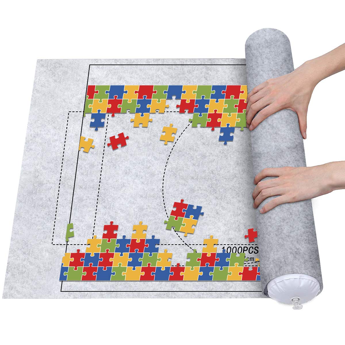 Tapis De Rangement Pour Puzzles Jusqu'à 2000 Pièces - Transport Facile, Idéal à La Maison