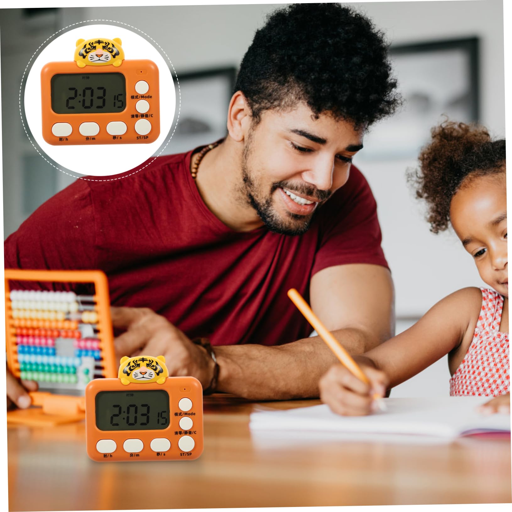 Cabilock 4 Pièces Réveil Minuteur Minuterie De Travail Minuteries De Cuisine pour Cuisiner Numérique pour Les Enfants D'examen Horloges Numériques Dur Plastique Orange