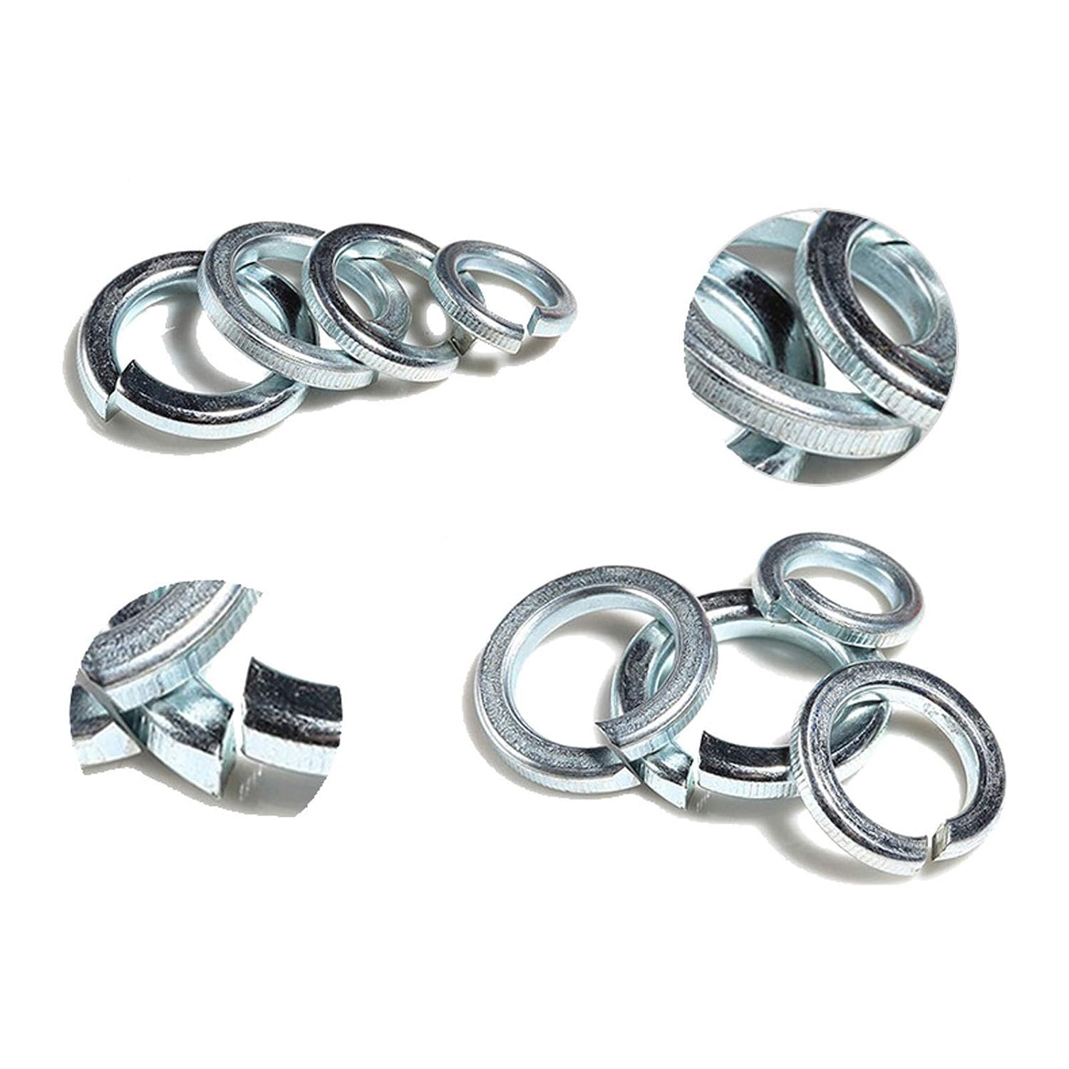 50 Pcs M12 Split Lock Washer Spring Lock Washer, Galvanized,Gasket Ring for M12 Screw Bolts