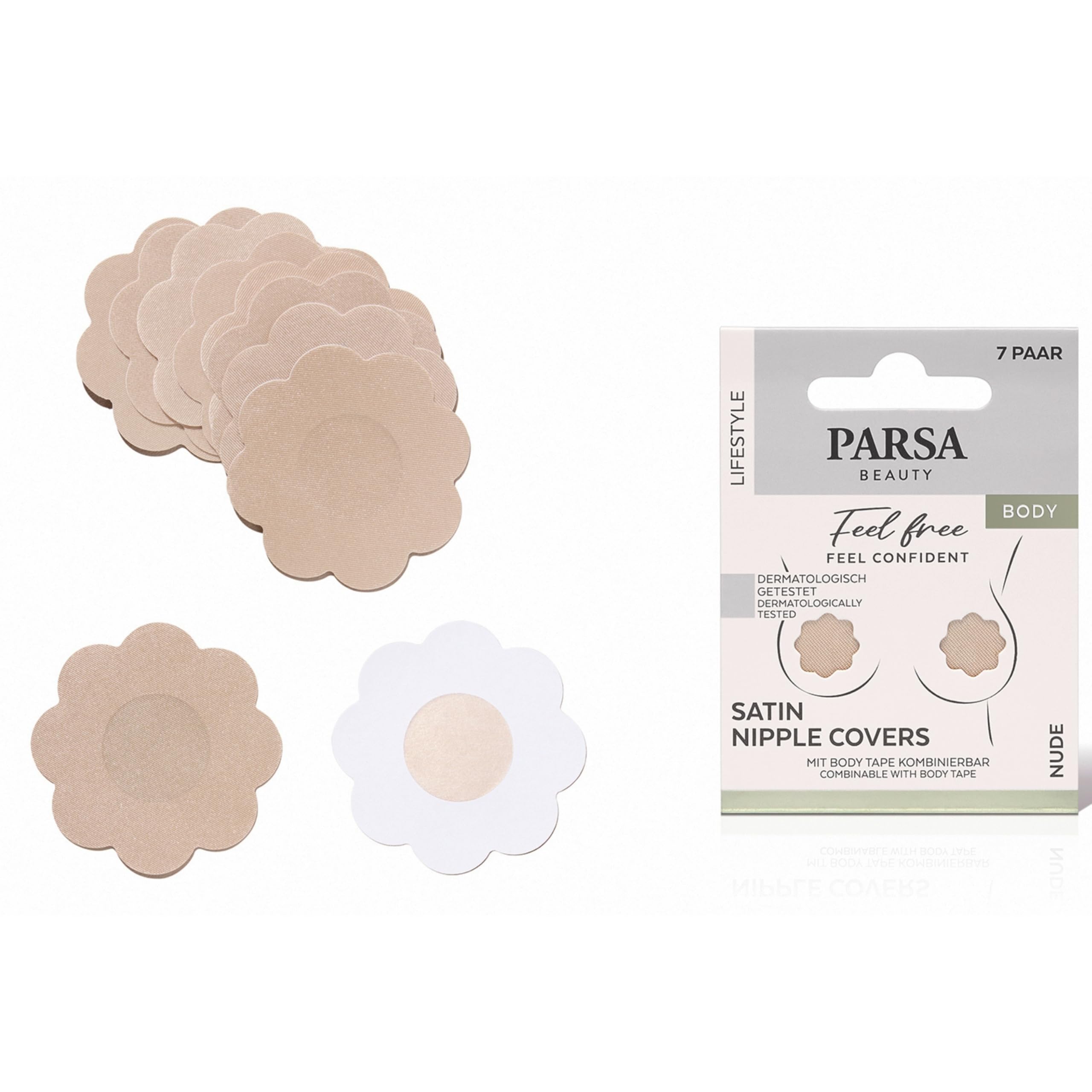 Copricapezzoli Adesivi PARSA BEAUTY | Alternativa Al Reggiseno, Invisibili E Impermeabili | Per Coppe A-D, Riutilizzabili