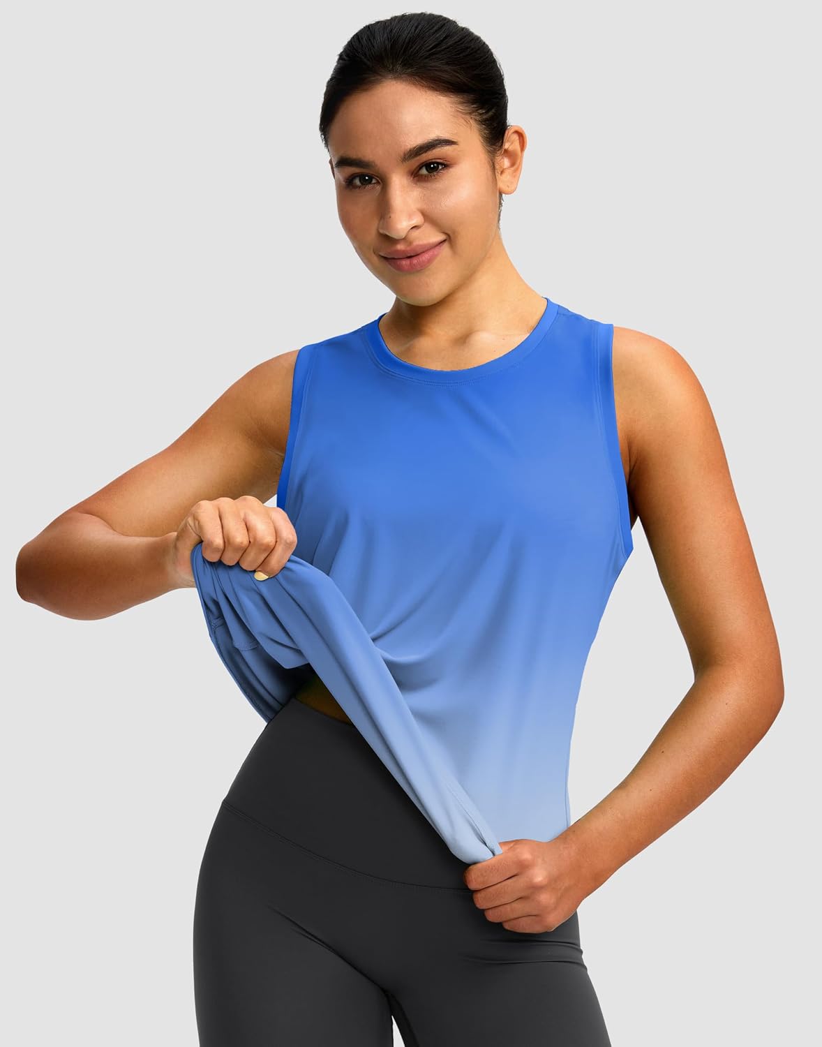Women's Workout Tops Racerback Athletic Tank Tops Sleeveless Loose Fit Yoga Running Gym Shirts for Women thumbnail